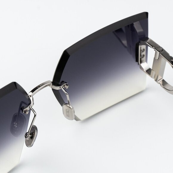 Dior 30MONTAIGNE S7U Women Sunglasses Palladium Silver Mirror Rectangle 16C - Picture 6 of 10